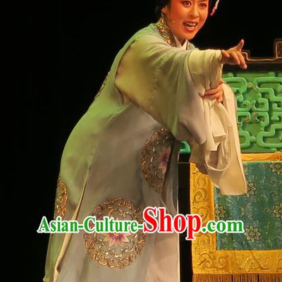 Chinese Shaoxing Opera Laodan Blue Cape Dress Yue Opera Wu Nv Bai Shou Costumes Elderly Female Garment Dame Apparels and Headdress