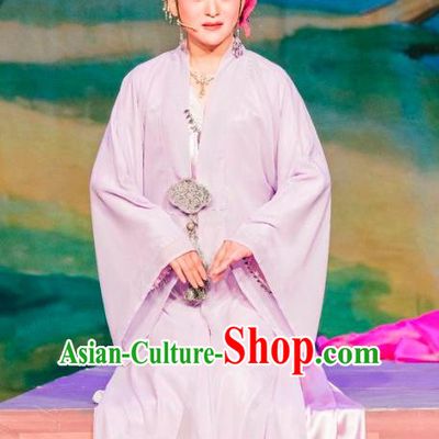 Chinese Shaoxing Opera Dame Dress Costumes and Hair Accessories Hu Die Meng Butterfly Dream Yue Opera Elderly Female Garment Apparels