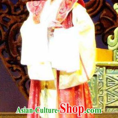 Chinese Shaoxing Opera Han Dynasty Queen Costumes and Headdress Changle Palace Yue Opera Actress Empress Yin Lihua Apparels Garment