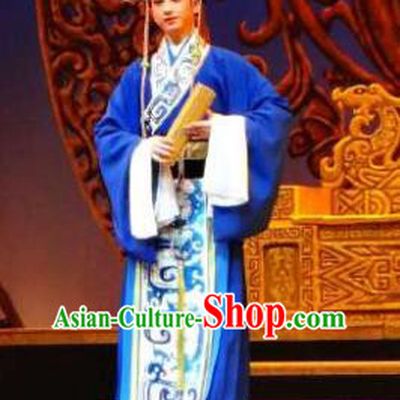 Chinese Yue Opera County Magistrate Apparels Costumes and Hat Shaoxing Opera Changle Palace Dong Xuan Garment Official Clothing