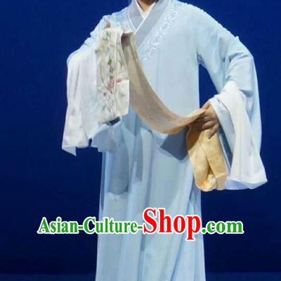 Chinese Yue Opera Scholar Zhang Apparels Xiang Luo Ji Costumes and Headwear Shaoxing Opera Xiaosheng Young Male Niche Garment