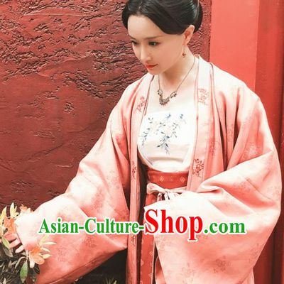 Chinese Ancient Song Dynasty Noble Consort Hanfu Dress Garment and Headpieces Drama Serenade of Peaceful Joy Court Female Historical Costumes