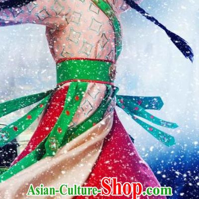 Chinese Shaoxing Opera Young Lady Dress Costumes and Headdress The Desolate Palace of Liao Yue Opera Princess Shan Deng Garment Apparels