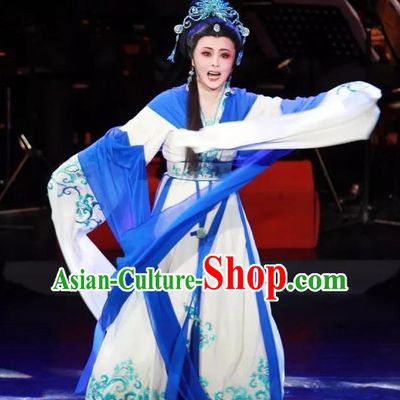 Chinese Shaoxing Opera Hua Tan Dress Apparels Costumes and Headpieces The Desolate Palace of Liao Yue Opera Empress Xiao Guanyin Garment
