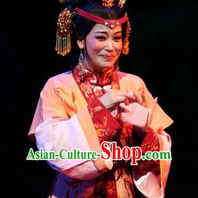 Chinese Shaoxing Opera Feng Jie Young Female Apparels and Headwear Yue Opera Huadan Wang Xifeng Dress Garment Costumes