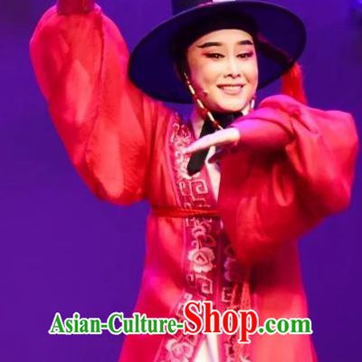Chinese Yue Opera Niche Garment Costumes and Headwear Shaoxing Opera Chunh Yang Scholar Young Man Li Menglong Apparels