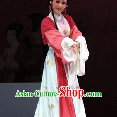 Chinese Shaoxing Opera Young Lady Apparels and Headpieces Liu Yong Yue Opera Actress Dress Garment Hua Tan Costumes