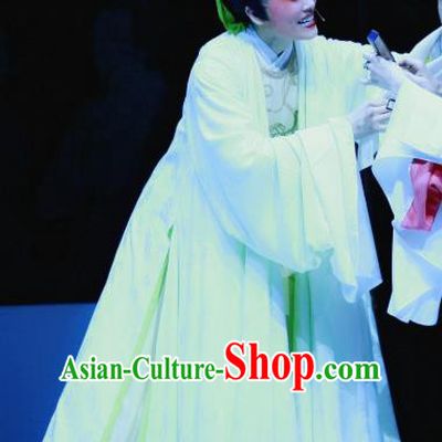 Liu Yong Chinese Yue Opera Xiao Sheng Poet Garment and Headwear Shaoxing Opera Scholar Apparels Costumes Young Male Role