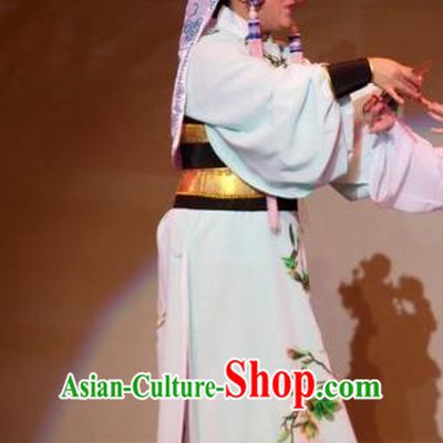 Chinese Yue Opera Xiaosheng Ji Su Apparels Costumes and Headwear From Love to Patriotism Deliver the Messenger Shaoxing Opera Takefu Young Male Garment
