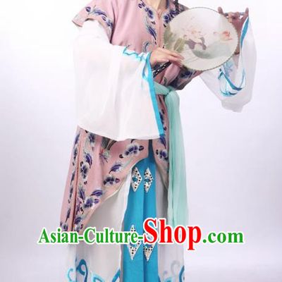 Chinese Shaoxing Opera Xiaodan Dress Apparels and Headdress From Love to Patriotism Deliver the Messenger Yue Opera Young Lady Garment Costumes