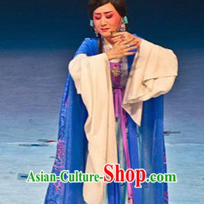 Chinese Shaoxing Opera Young Female Courtesan Dress and Hair Jewelry Yue Opera Liu Yong Apparels Costumes Hua Tan Actress Garment