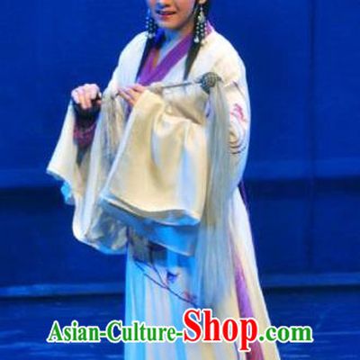 Chinese Shaoxing Opera Actress Costumes and Headdress Yue Opera Hua Tan Dao Guan Qin Yuan Taoist Nun Dress Chen Miaochang Apparels Garment