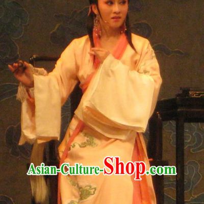 Chinese Shaoxing Opera Taoist Nun Costumes and Headdress Yue Opera Hua Tan Dao Guan Qin Yuan Dress Actress Chen Miaochang Garment Apparels