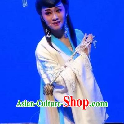Chinese Shaoxing Opera Actress Taoist Nun Costumes and Headdress Yue Opera Dao Guan Qin Yuan Garment Hua Tan Chen Miaochang Dress Apparels