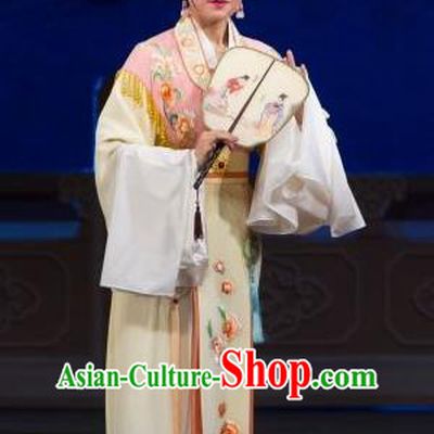 Chinese Shaoxing Opera Rich Lady Yuan Yuli Dress Apparels and Headpieces Tao Li Mei Yue Opera Hua Tan Young Female Costumes Garment