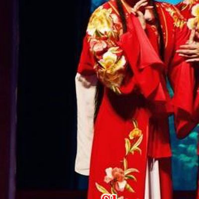 Chinese Shaoxing Opera Diva Wedding Garment and Headdress Tao Li Mei Yue Opera Hua Tan Costumes Bride Red Dress Apparels