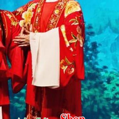 Chinese Yue Opera Li Mei Yue Young Male Wedding Clothing and Hat Shaoxing Opera Scholar Costumes Xiaosheng Apparels Garment