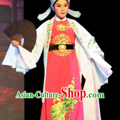 He Wenxiu Chinese Yue Opera Young Male Zhang Tang Apparels Costumes and Headwear Shaoxing Opera Xiaosheng Bully Garment Clothing