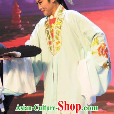 He Wenxiu Chinese Yue Opera Young Male Costumes and Headwear Shaoxing Opera Xiaosheng Scholar Garment Apparels