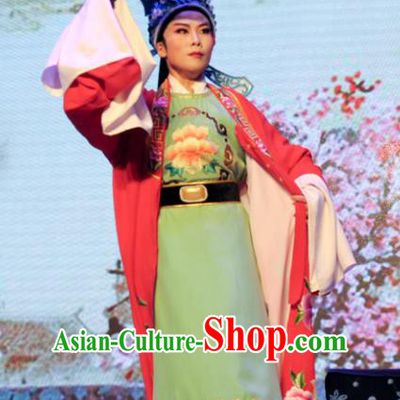 He Wenxiu Chinese Yue Opera Bully Garment Costumes and Headwear Shaoxing Opera Xiaosheng Young Male Zhang Tang Apparels