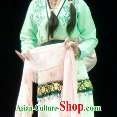 Emperor and the Village Girl Chinese Shaoxing Opera Country Lady Dress Apparels Costumes and Headdress Yue Opera Xiaodan Young Female Garment