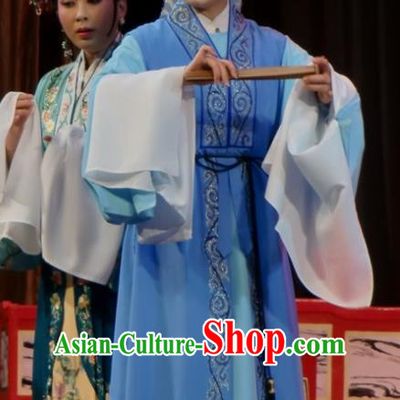 Chinese Yue Opera Scholar Robe and Headwear Emperor and the Village Girl Shaoxing Opera Young Male Garment Xiaosheng Costumes Apparels