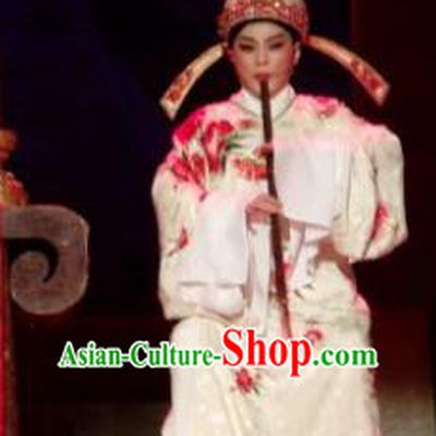 Chinese Yue Opera Young Male White Robe The Number One Scholar Is Not Love Yang Xueyun Garment and Hat Shaoxing Opera Xiaosheng Apparels Clothing Niche Costumes