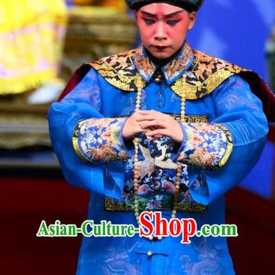 Nan Hai Zi Chinese Peking Opera Young Male Garment Costumes and Headwear Beijing Opera Qing Dynasty Official Apparels Clothing