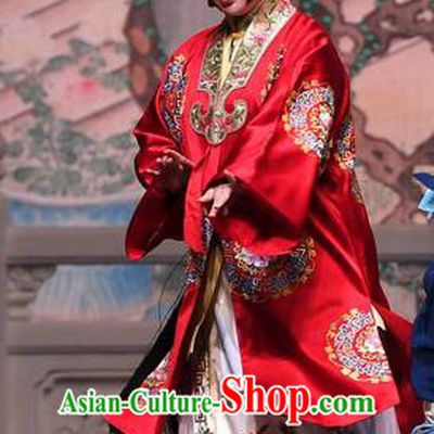 Chinese Beijing Opera Bride Zhang Saizhu Apparels Costumes and Headdress Tell On Sargam Traditional Peking Opera Young Female Red Dress Wedding Garment