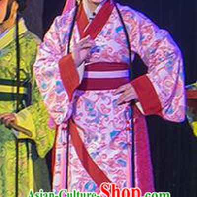 Chinese Beijing Opera Palace Lady Apparels Costumes and Headdress Ru Ji Traditional Peking Opera Xiaodan Dress Court Maid Garment