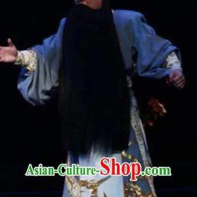 Chun Qiu Er Xu Chinese Peking Opera Elderly Male Garment Costumes and Headwear Beijing Opera Laosheng Apparels Official Wu Zixu Clothing