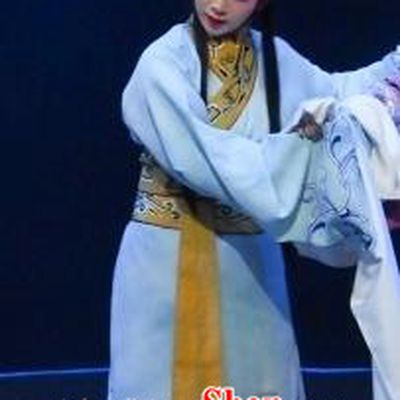 Chinese Beijing Opera Xiaodan Apparels Costumes and Headdress Chun Qiu Er Xu Traditional Peking Opera Young Lady Dress Servant Girl Garment