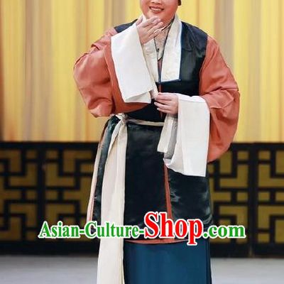 Chinese Beijing Opera Laodan Apparels Costumes and Headdress Love in the Wardrobe Traditional Peking Opera Pantaloon Dress Elderly Female Garment