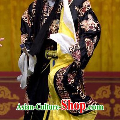 Tao Hua Cun Chinese Peking Opera Bully Garment Costumes and Headwear Beijing Opera Martial Male Zhou Tong Apparels Clothing