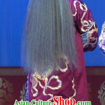 Lv Bu And Diao Chan Chinese Ping Opera Laosheng Dong Zhuo Costumes and Headwear Pingju Opera Elderly Male Apparels Minister Clothing