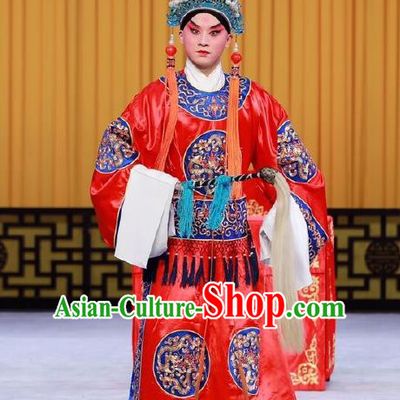 Xiang Jiang Hui Chinese Peking Opera Figurant Young Male Garment Costumes and Headwear Beijing Opera Court Eunuch Apparels Clothing