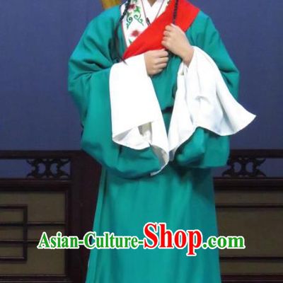 Tao Li Mei Chinese Ping Opera Young Boy Costumes and Headwear Pingju Opera Servant Apparels Clothing