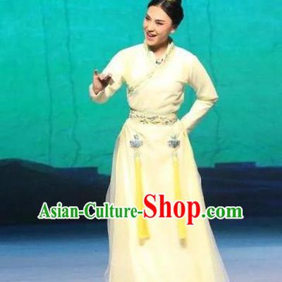 Chinese Ping Opera Young Lady Apparels Costumes and Headpieces Traditional Pingju Opera The Butterfly Lovers Diva Zhu Yingtai Dress Garment
