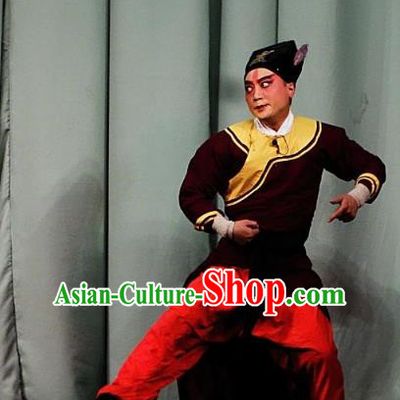 San Jie Lie Chinese Ping Opera Wusheng Garment Costumes and Headwear Pingju Opera Young Male Apparels Clothing