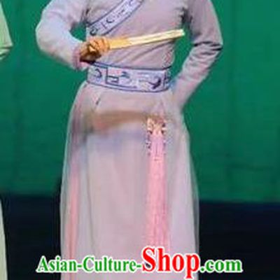 The Butterfly Lovers Chinese Ping Opera Niche Liang Shanbo Costumes and Hat Pingju Opera Xiaosheng Apparels Scholar Clothing