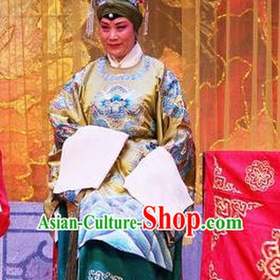 Chinese Ping Opera Rich Dame Apparels Costumes and Headpieces Selling Miaolang Traditional Pingju Opera Elderly Female Dress Garment