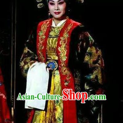 Chinese Beijing Opera Diva Wuzetian Apparels Costumes and Headpieces The Purple Robe Story Traditional Peking Opera Queen Dress Empress Garment