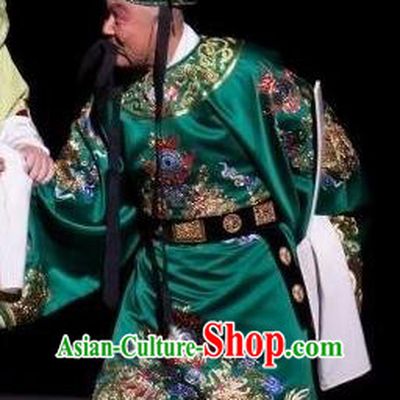 The Purple Robe Story Chinese Peking Opera Court Eunuch Garment Costumes and Headwear Beijing Opera Figurant Apparels Clown Clothing