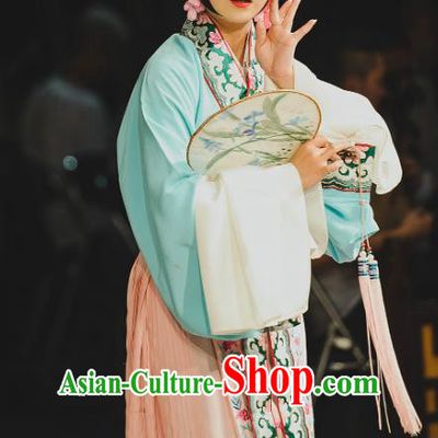 Chinese Beijing Opera Court Lady Apparels Costumes and Headdress Xie Yaohuan Traditional Peking Opera Young Female Actress Dress Garment