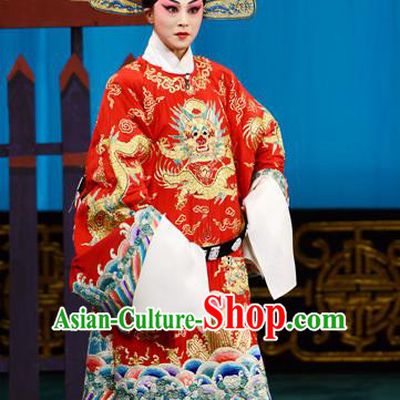 Xie Yaohuan Chinese Peking Opera Official Garment Costumes and Headwear Beijing Opera Young Male Apparels Python Embroidered Robe Clothing