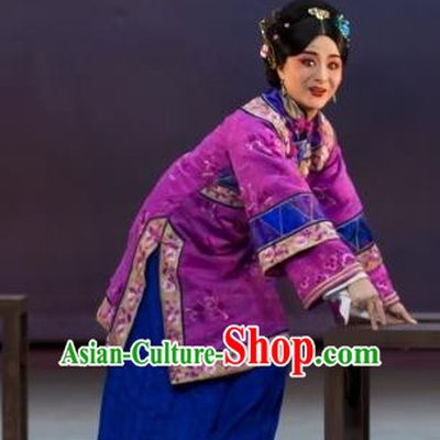 Chinese Beijing Opera Young Mistress Apparels Costumes and Headdress Jin Lv Qu Traditional Peking Opera Actress Yun Ji Dress Garment