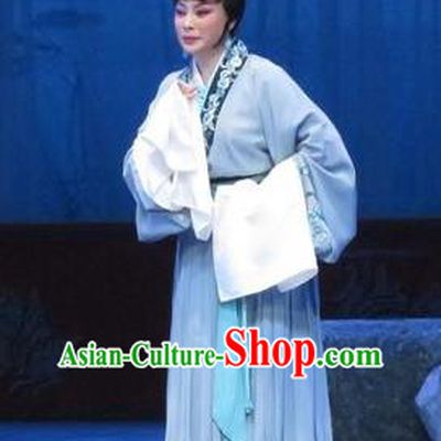 Chinese Ping Opera Diva Zhang Shangzhu Apparels Costumes and Headpieces Tell on Sargam Traditional Pingju Opera Distress Maiden Dress Garment