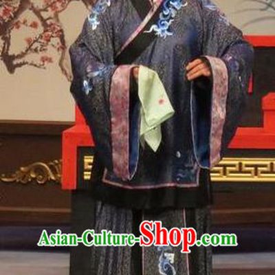 Chinese Ping Opera Elderly Female Apparels Costumes and Headpieces Southeast Fly the Peacocks Traditional Pingju Opera Pantaloon Dress Garment
