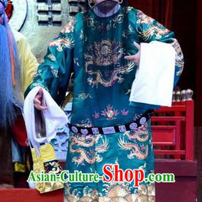 Chinese Ping Opera Laosheng Palm Civet for Prince Costumes and Headwear Pingju Opera Elderly Man Apparels Clothing