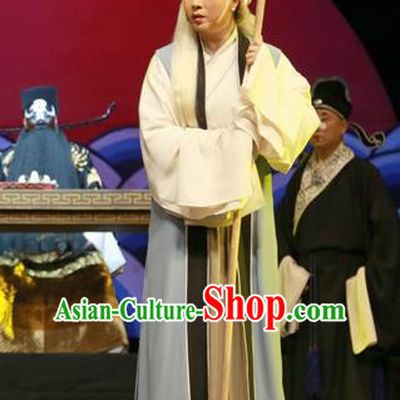 Chinese Ping Opera Old Woman Apparels Costumes and Headpieces Traditional Pingju Opera Palm Civet for Prince Elderly Female Dress Garment